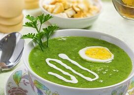 Sopa de crema en dieta proteica.